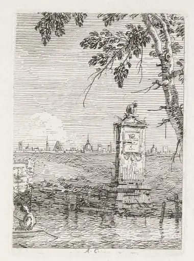 Views: The Little Monument under a Tree, by Canaletto