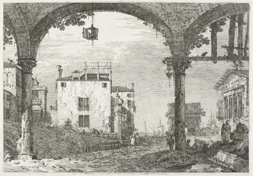 Views: The Portico with the Lantern, by Canaletto