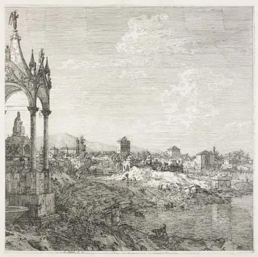 Views: The Sepulcher of a Bishop, by Canaletto