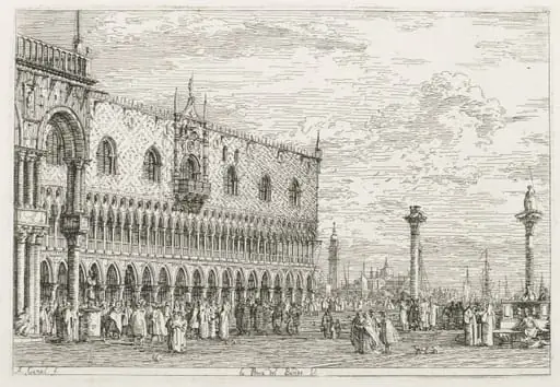 Views: The Stone of Proclamation at Venice, by Canaletto