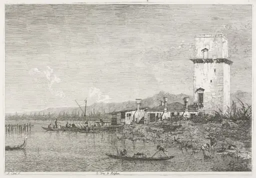 Views: The Tower of Malghera, by Canaletto