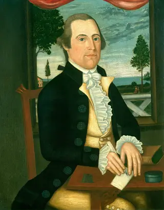 Captain Elisha Denison, by The Denison Limner