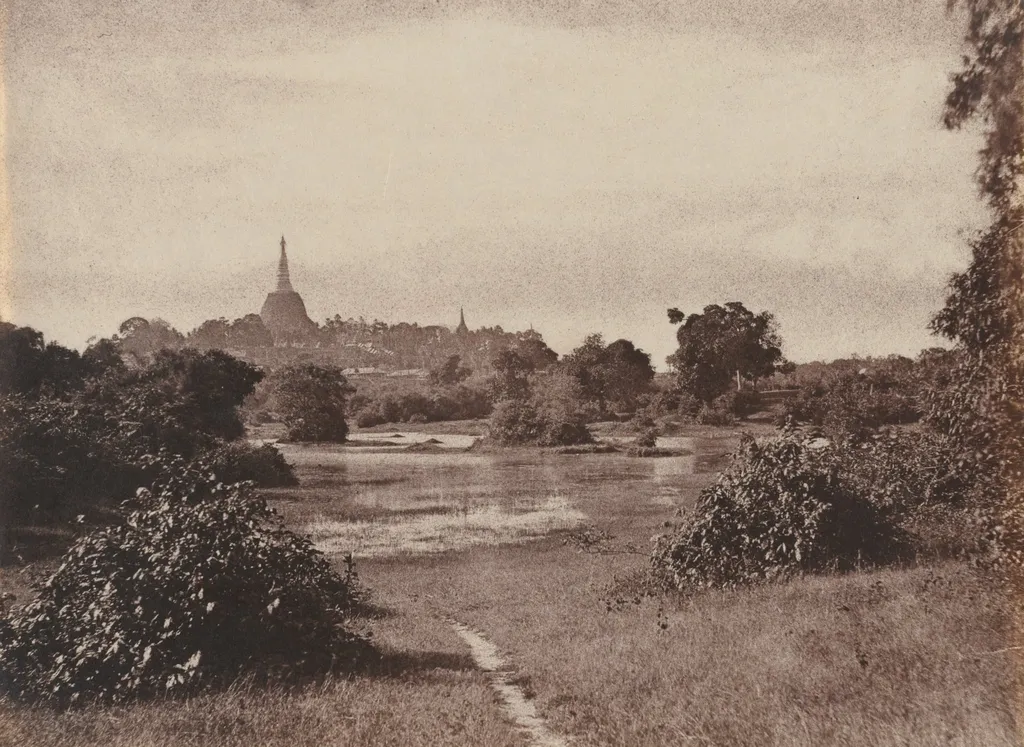 Rangoon. View Near the Lake, by Captain Linnaeus Tripe, 1855