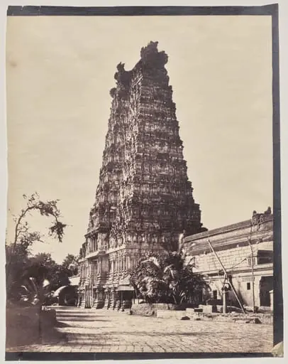Western Gateway (Gopuram) of the Minakshi Sundareshvara Temple, Madurai, by Captain Linnaeus Tripe
