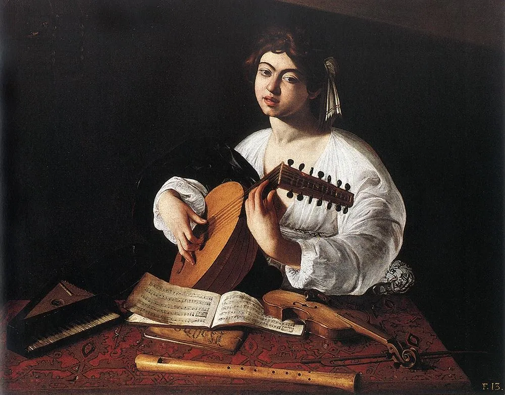 The Lute Player, by Caravaggio, oil, 1598
