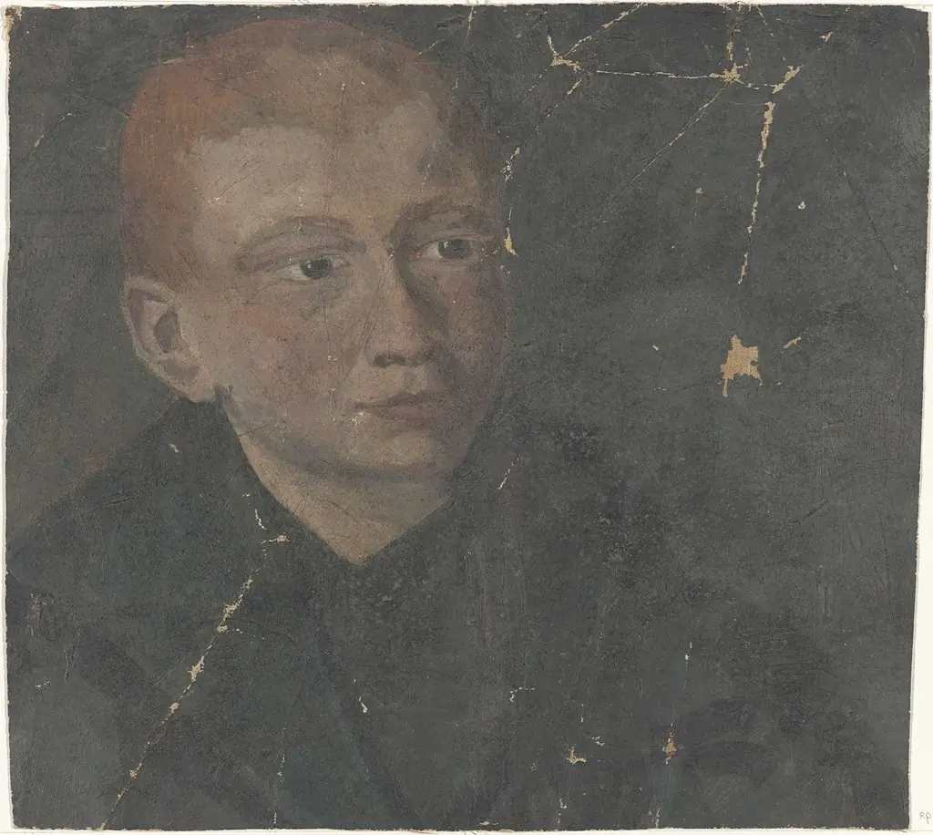 Jongenskop met rood haar, by Carel Adolph Lion Cachet
