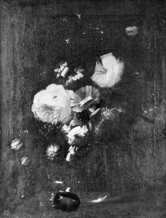 Flowers in a Glass Bottle, by Carel de Vogelaer