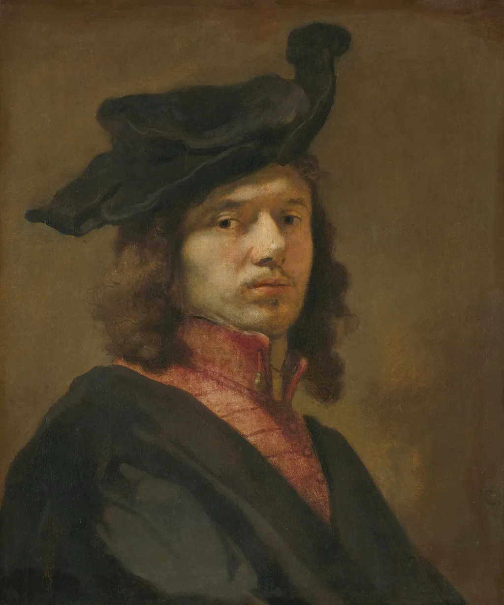 Self-portrait, by Carel Fabritius, oil, 1645