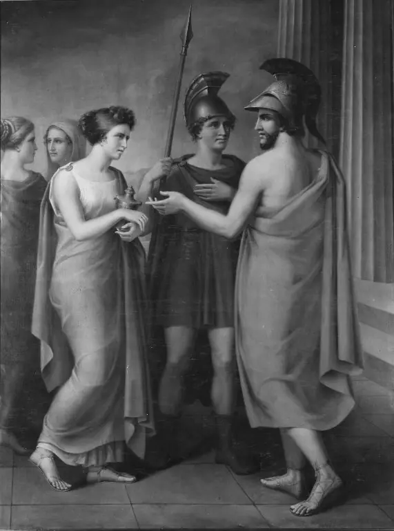 Elektras møde med Orestes og Pylades efter Agamemnons død, by Carl Andreas August Goos