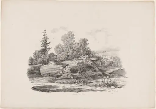 Forest Clearing with an Oak Trunk, by Carl August Lebschée
