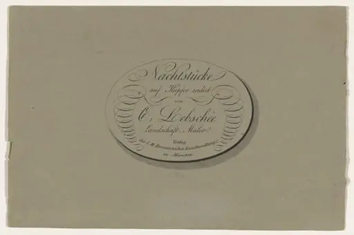 Title Page to Vier Nachtstücke, by Carl August Lebschée