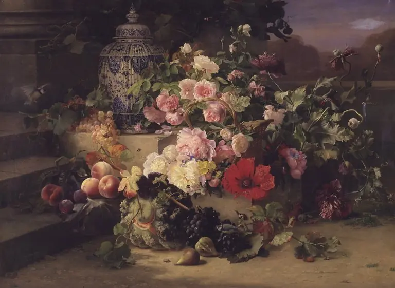 Frugt- og blomstermaleri, by Carl Balsgaard