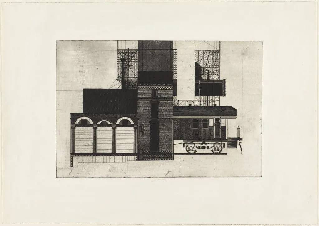 Untitled, by Carl Bianga, ink, 1960