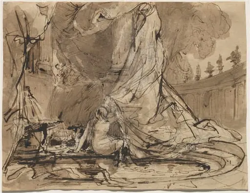 David and Bathsheba, by Carl Blechen