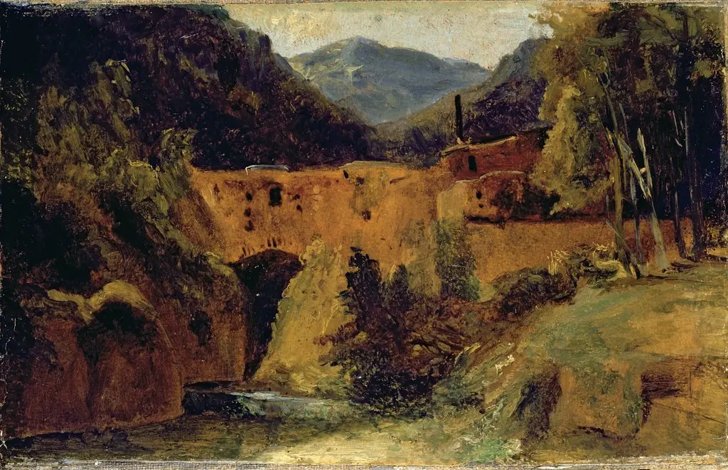 Mill in the valley near Amalfi, by Carl Blechen