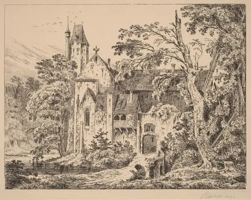 The Monastery in the Forest, by Carl Blechen
