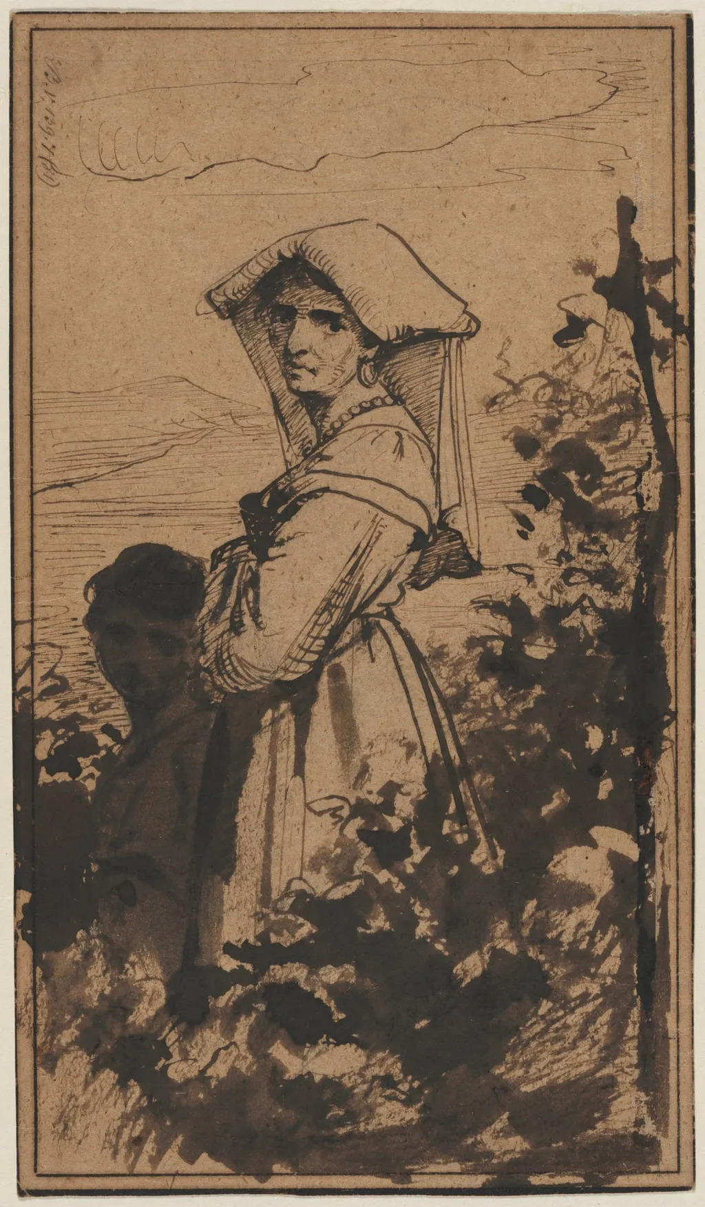 Standing Woman and Child, by Carl Bloch, 1845