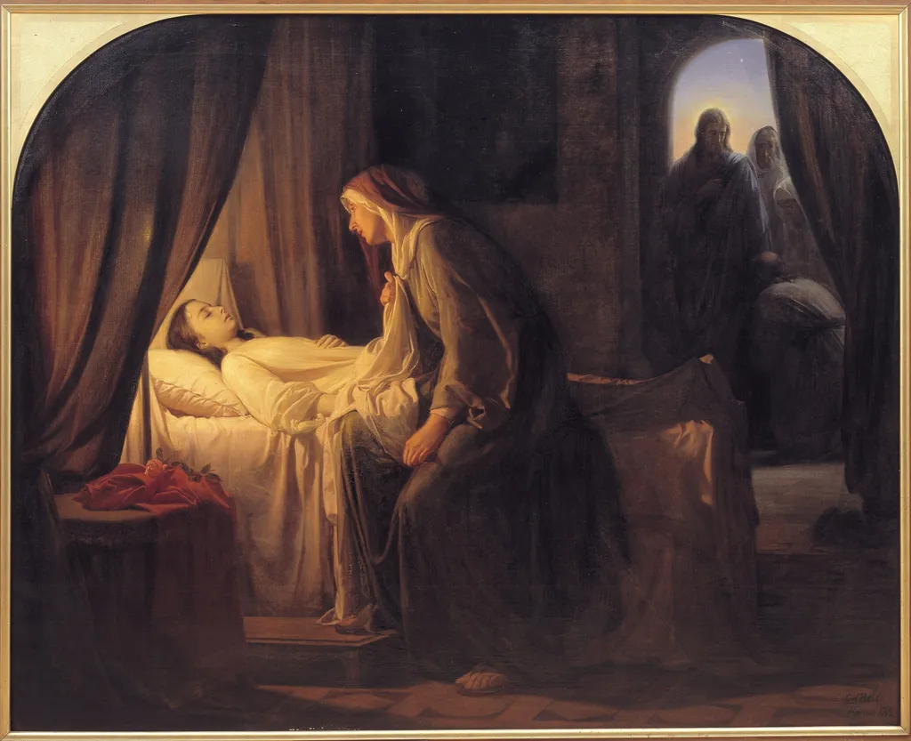The Daughter of Jairius, by Carl Bloch, oil, 1863