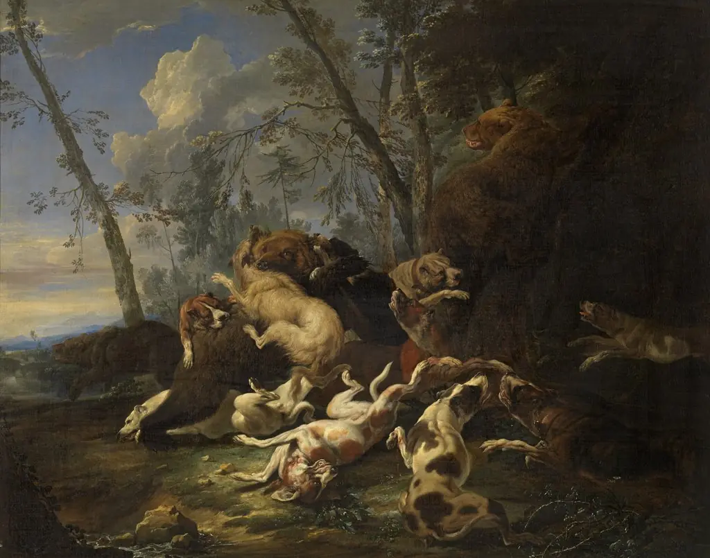 Bear Hunt, by Carl Borromäus Andreas Ruthart