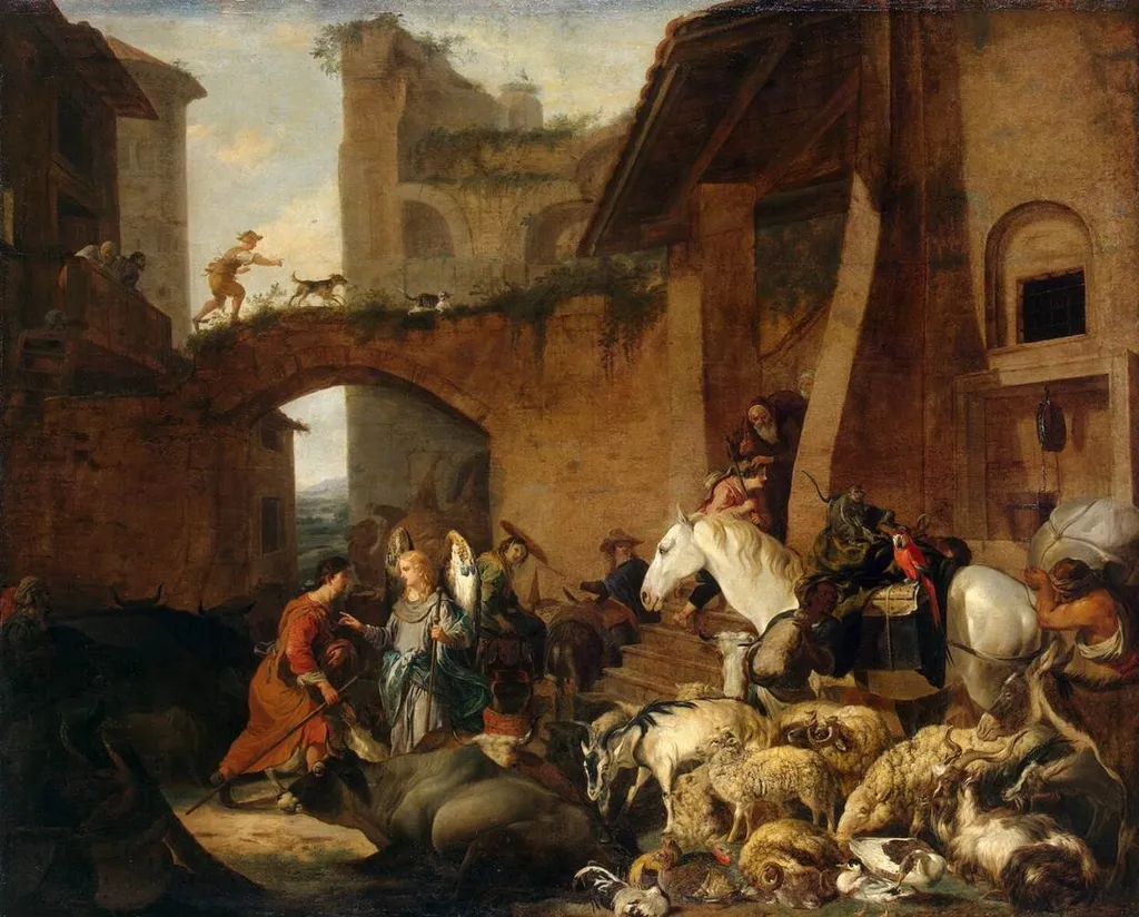 Story of Tobias, by Carl Borromäus Andreas Ruthart, oil, 1660