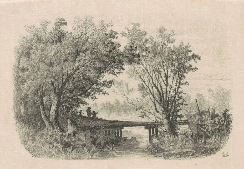 Willows, by Carl C. Brenner, ink, 1880