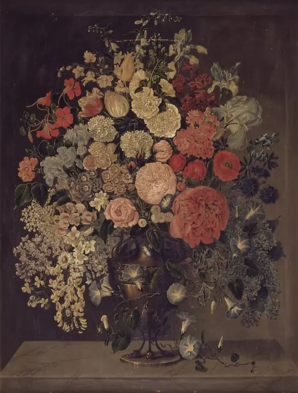 En stor vase med blomster, by Carl Christian Seydewitz