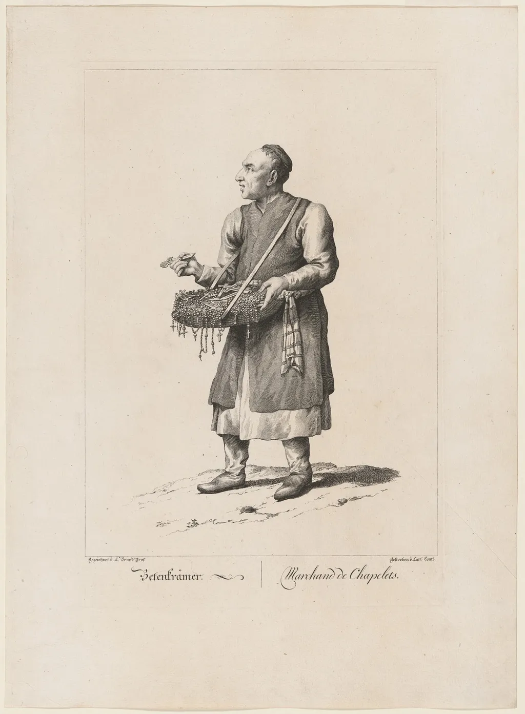 Betenkrämer, by Carl Conti, ink, 1775