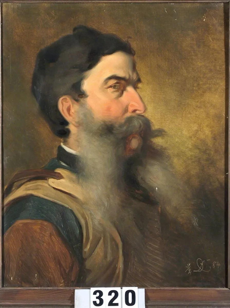 Cap de bărbat - studiu, by Carl Dörschlag, unspecified, 1882