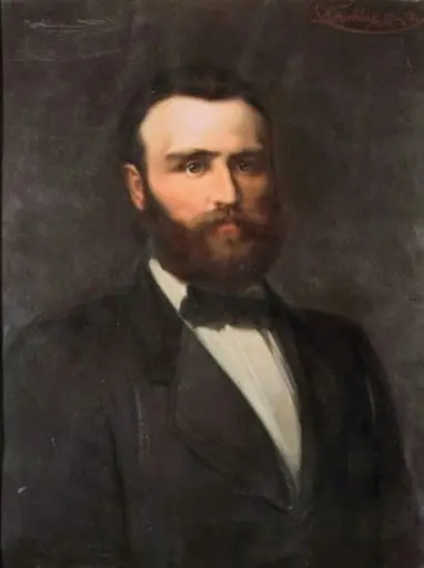 Franz Gebbels, portret, by Carl Dörschlag