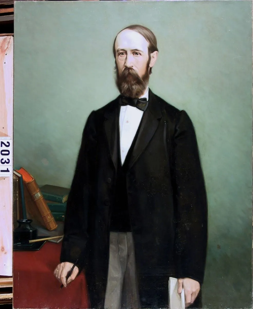 Portret de bărbat cu barbă, by Carl Dörschlag, 1882