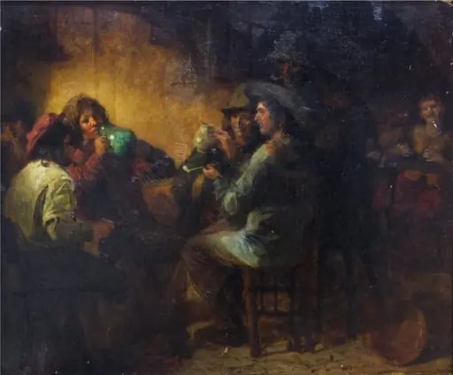 Interior de cârciumă, by Carl Duxa