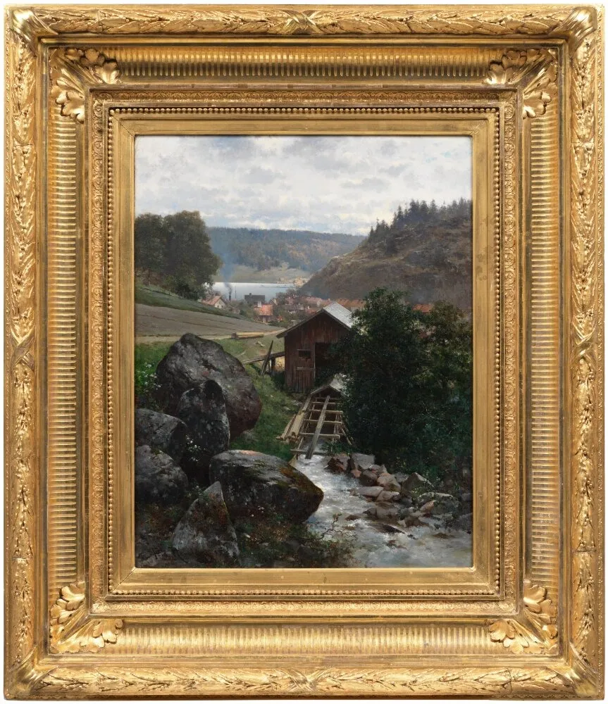 Landscape from Valdemarsvik, by Carl Ferdinand Hernlund, oil, 1893