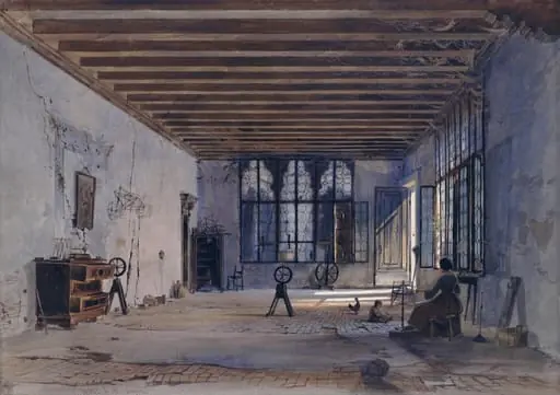 Interior of an old Ducal Palace, Venice, by Carl Friedrich Heinrich Werner
