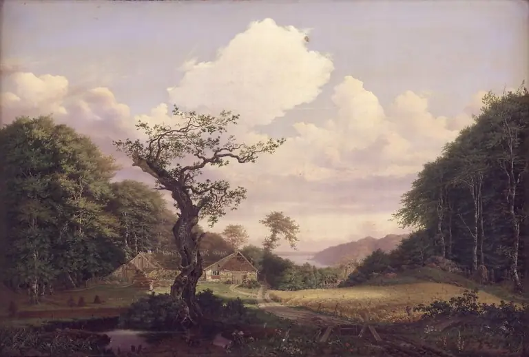 Landskab med udsigt mod Sjælsø nær Hørsholm, by Carl Georg Scheuermann