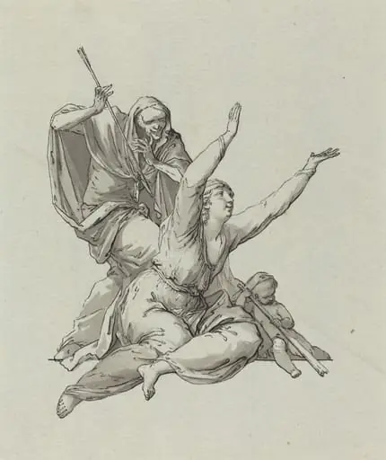 Death Stalking a Woman, by Carl Gotthard Langhans