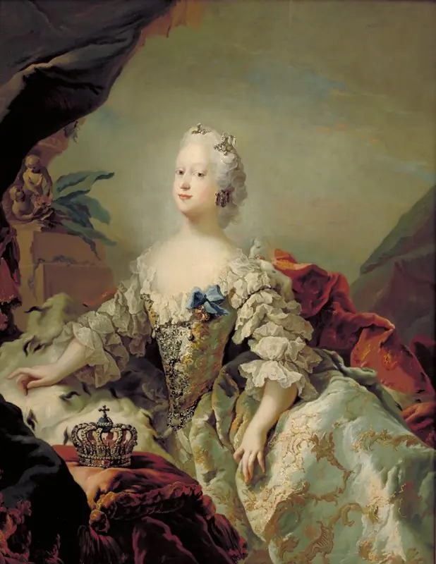 Louise, Frederik V's First Queen in her Coronation Robes, by Carl Gustaf Pilo