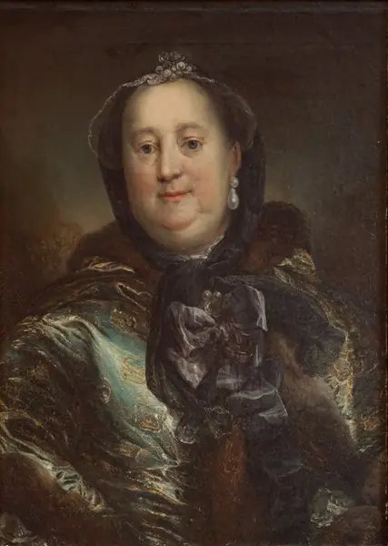 Portræt af hertuginde Antoinette Amalie af Braunschweig-Wolfenbüttel, by Carl Gustaf Pilo