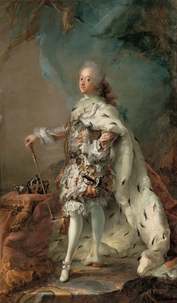Portrait of Frederik V in Anointment Robe, by Carl Gustaf Pilo