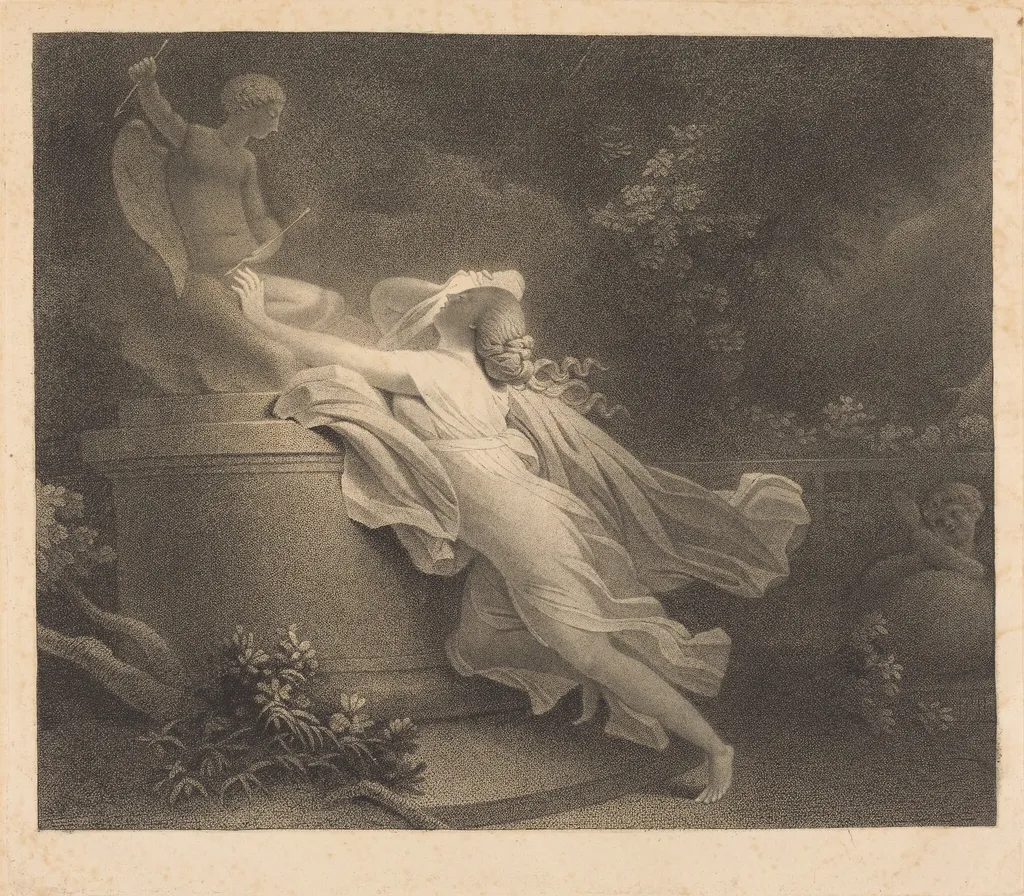 L'invocation a l'amour, by Carl Guttenberg, ink, 1766