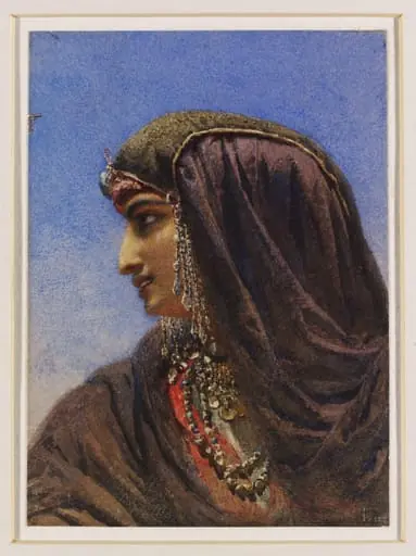 Head of an Egyptian Girl, probably a Bedouin, by Carl Haag