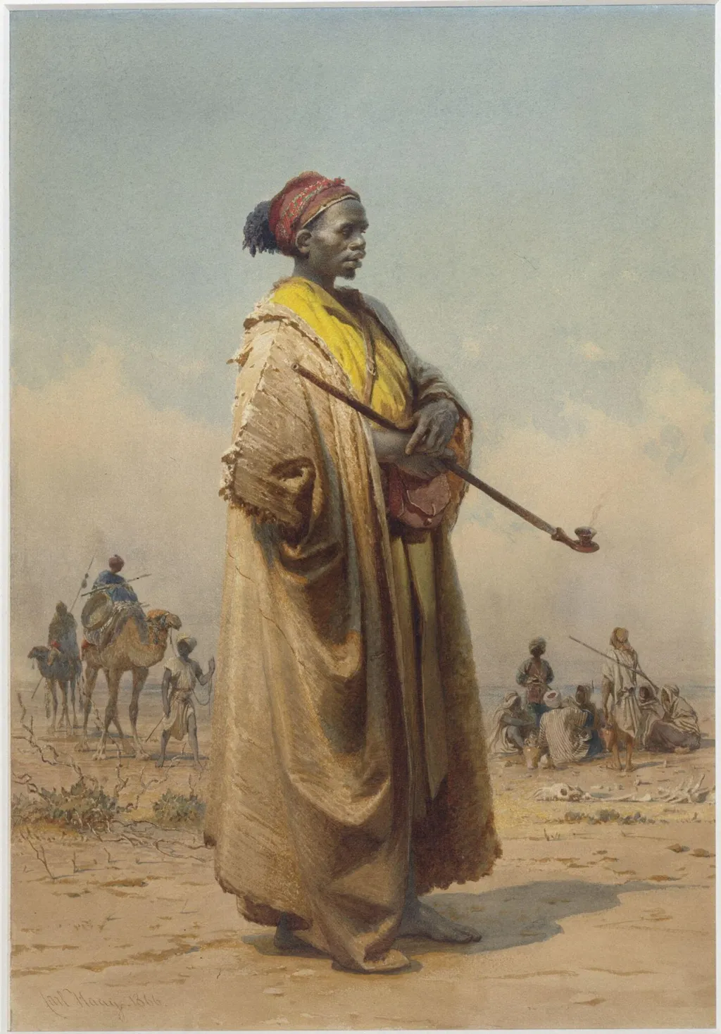 In the Desert, by Carl Haag, watercolor, 1866