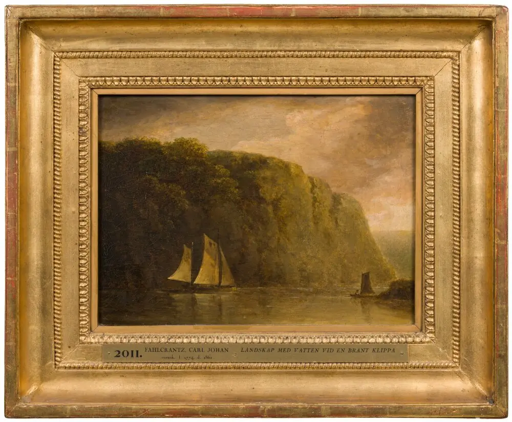 Landscape with Water and a Steep Rock, by Carl Johan Fahlcrantz