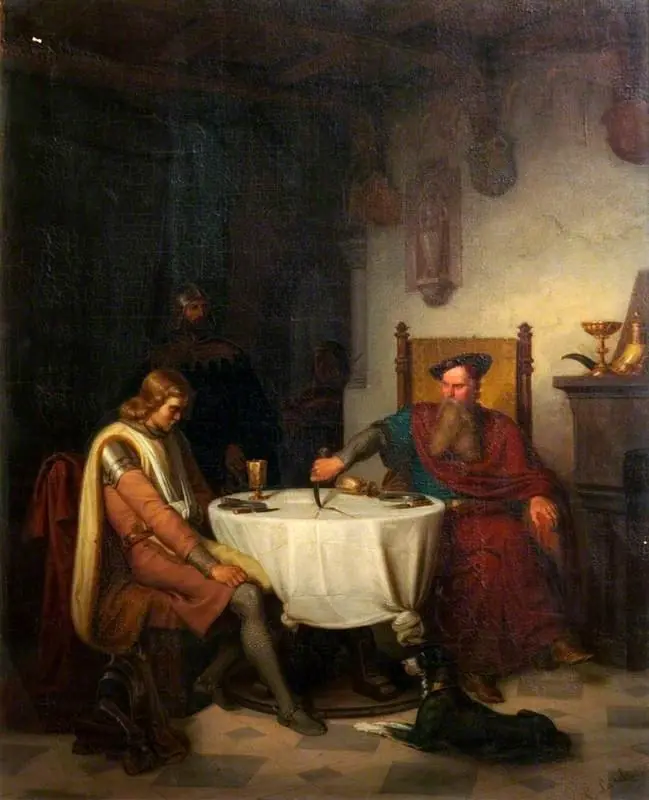 Count Eberhard Cutting the Tablecloth, by Carl Johann Lasch