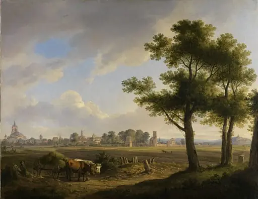 "Blick auf Karlsruhe von Süden aus", by Carl Kuntz