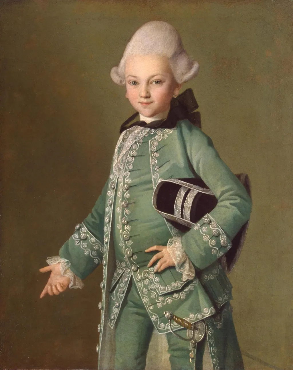 Portrait of Count Alexei Bobrinsky as a Child, by Carl Ludwig Johann Christineck, oil, 1769