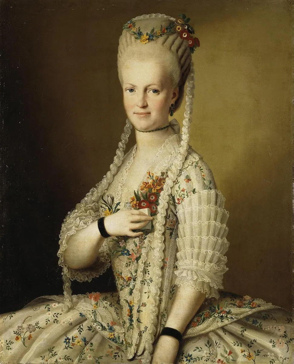 Portrait of Sarah Greig, by Carl Ludwig Johann Christineck, oil, 1770