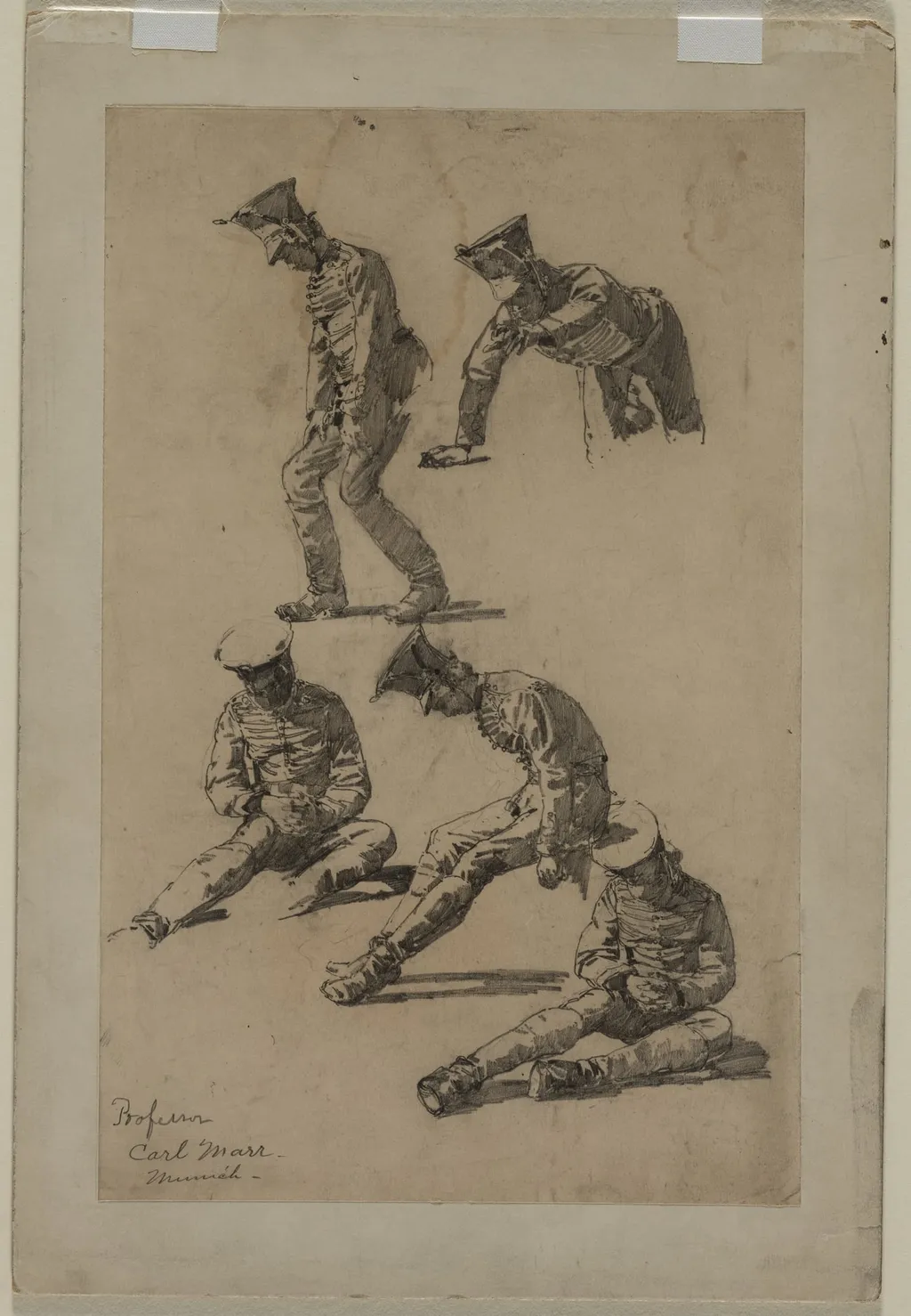 Five Studies of a Soldier, by Carl Marr, 1897