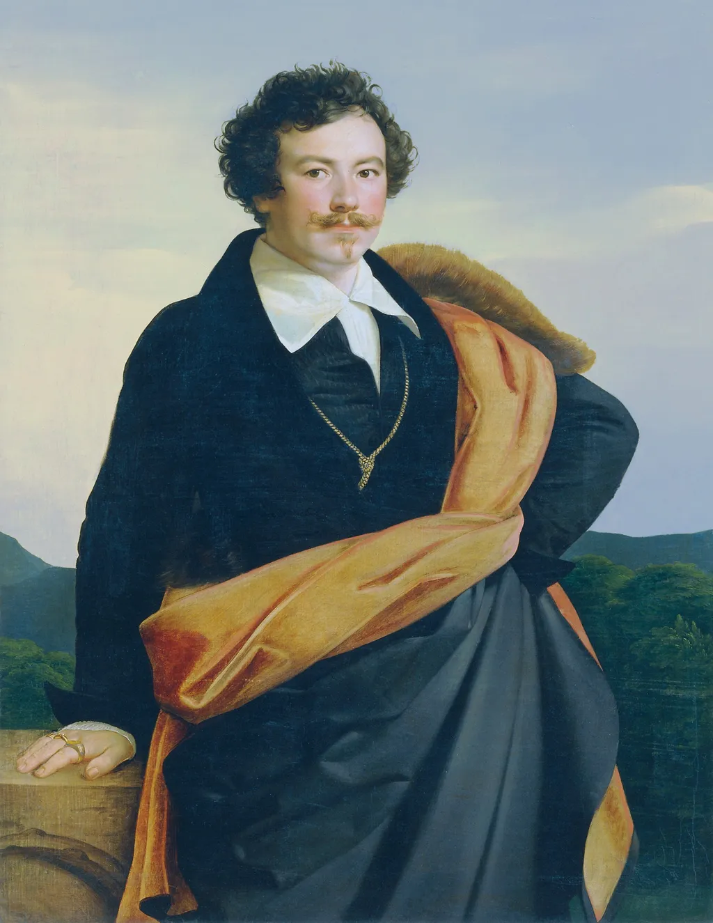 Selbstbildnis, by Carl Peter Goebel, oil, 1819