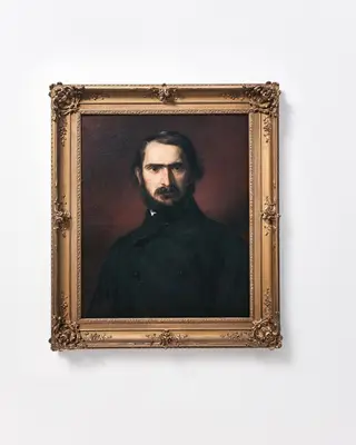 Rahl, Karl - Bild: Ölgemälde, Portrait von Georg Herwegh, by Carl Rahl