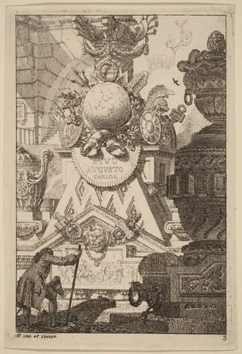 Fantasy of an Antique Trophy to Augustus, by Carl Schütz